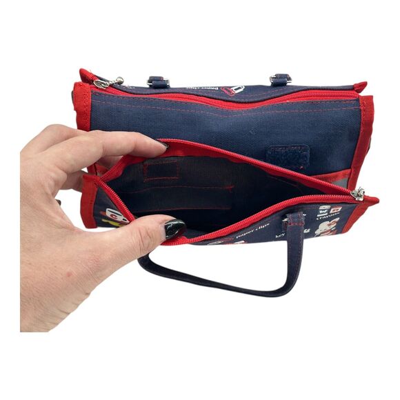 2007 Sanrio Smiles Hello Kitty Rorry Bear Rabbit Navy Red Art Supply Pouch Bag - Picture 9 of 13